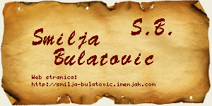 Smilja Bulatović vizit kartica